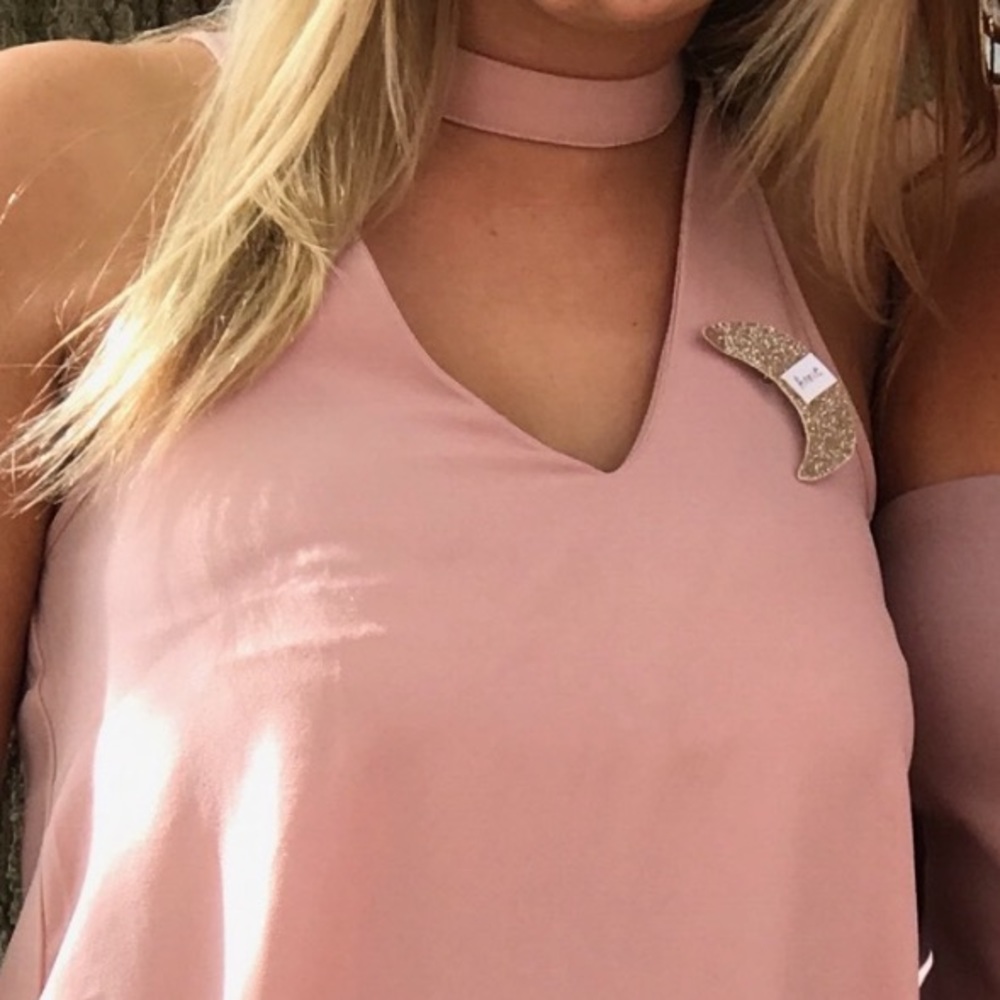 Blush pink mini dress